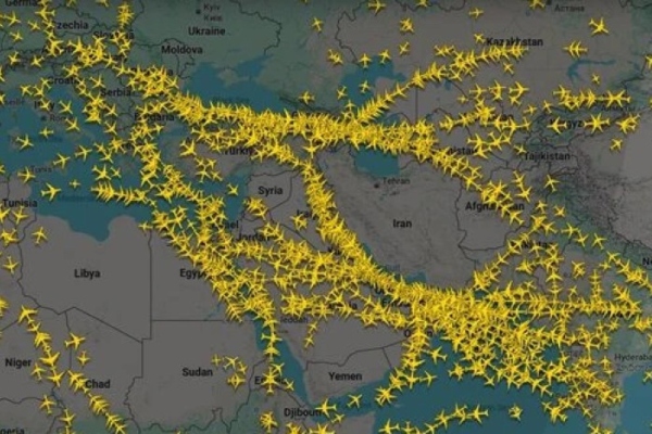 ირანმა საჰაერო სივრცე დაკეტა - Flightradar24