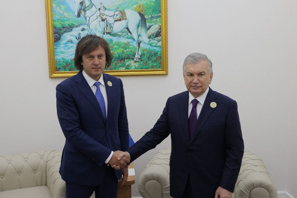 პრემიერ-მინისტრი ირაკლი კობახიძე უზბეკეთის პრეზიდენტ შავკატ მირზიოევს შეხვდა