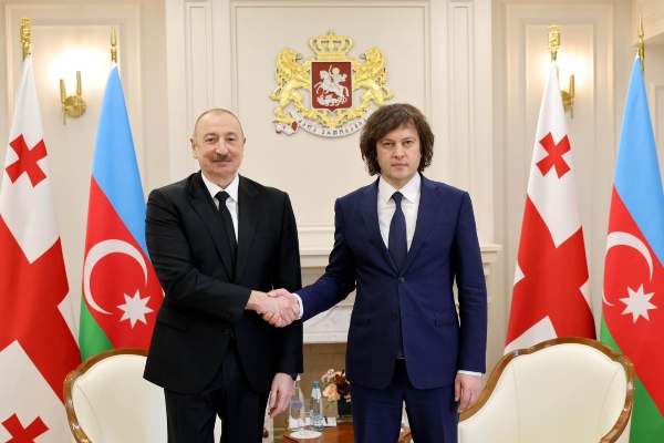 ირაკლი კობახიძე აზერბაიჯანის პრეზიდენტ ილჰამ ალიევს შეხვდა